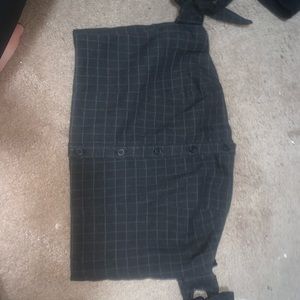 plaid crop top